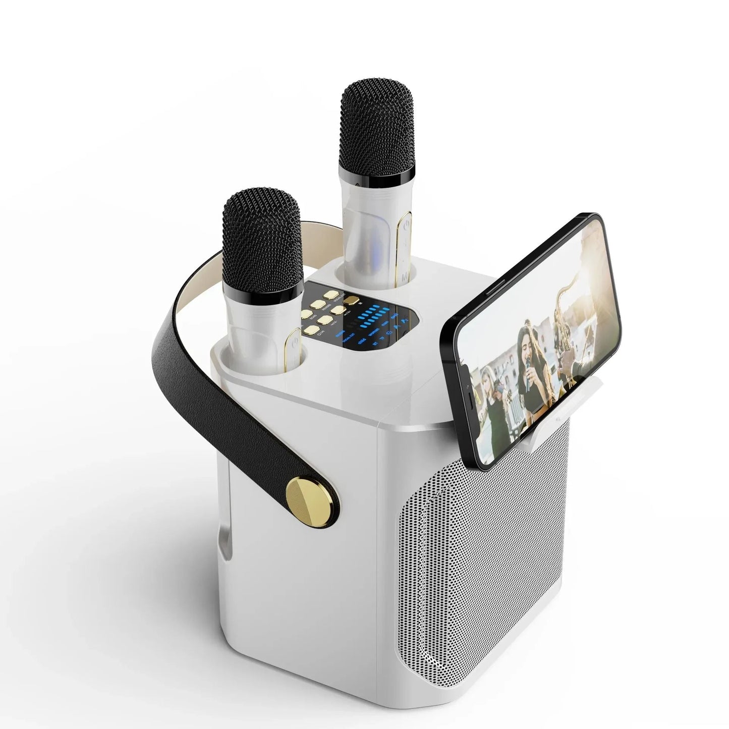 Bluetooth Karaoke-Lautsprecher mit 2 Mikrofonen