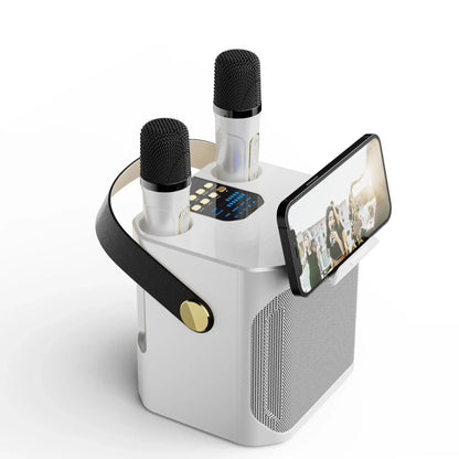 Bluetooth Karaoke-Lautsprecher mit 2 Mikrofonen