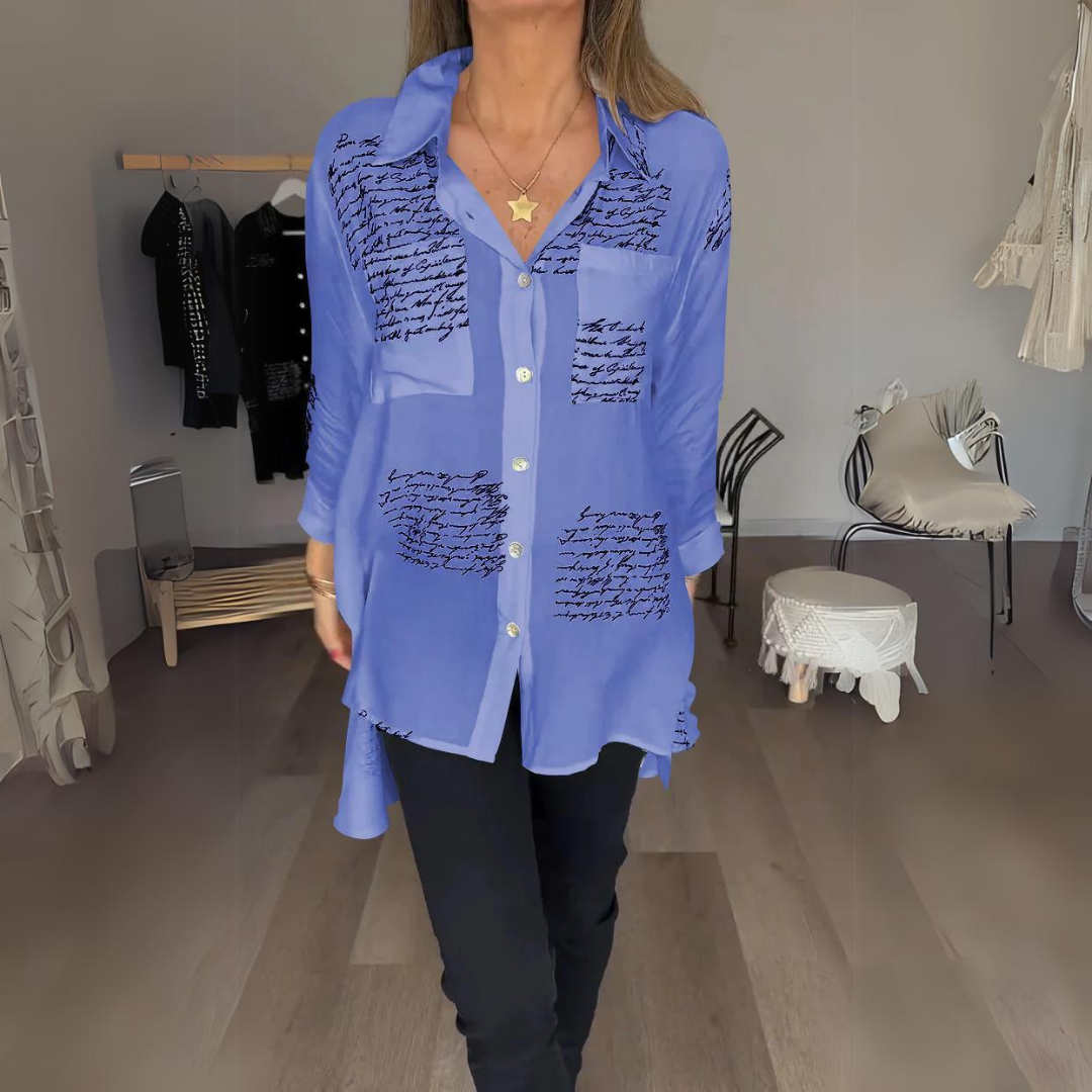 Handwritten Button-Up Shirt
