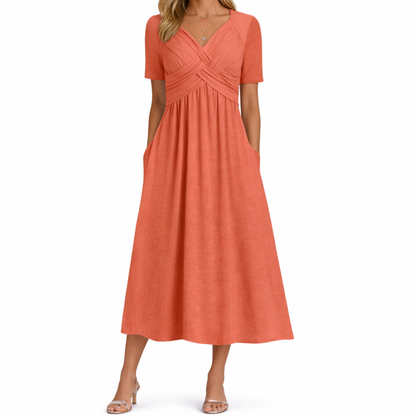 Mirtilla™ V-Ausschnitt Sommerkleid – stilvoll, luftig und vielseitig