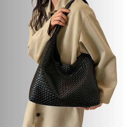 Livia Woven Tote | Vegane Umhängetasche mit Pouch