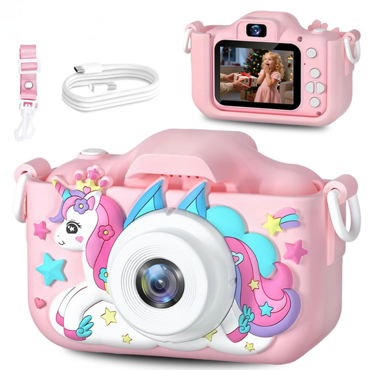 HD Camera voor Kinderen Eenhoorn met Oplaadbare Batterij van 32GB - Vastleggen van Fantastische Foto's en Video's!