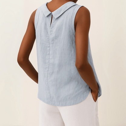 Emmeline - Sleeveless Round Neck Blouse