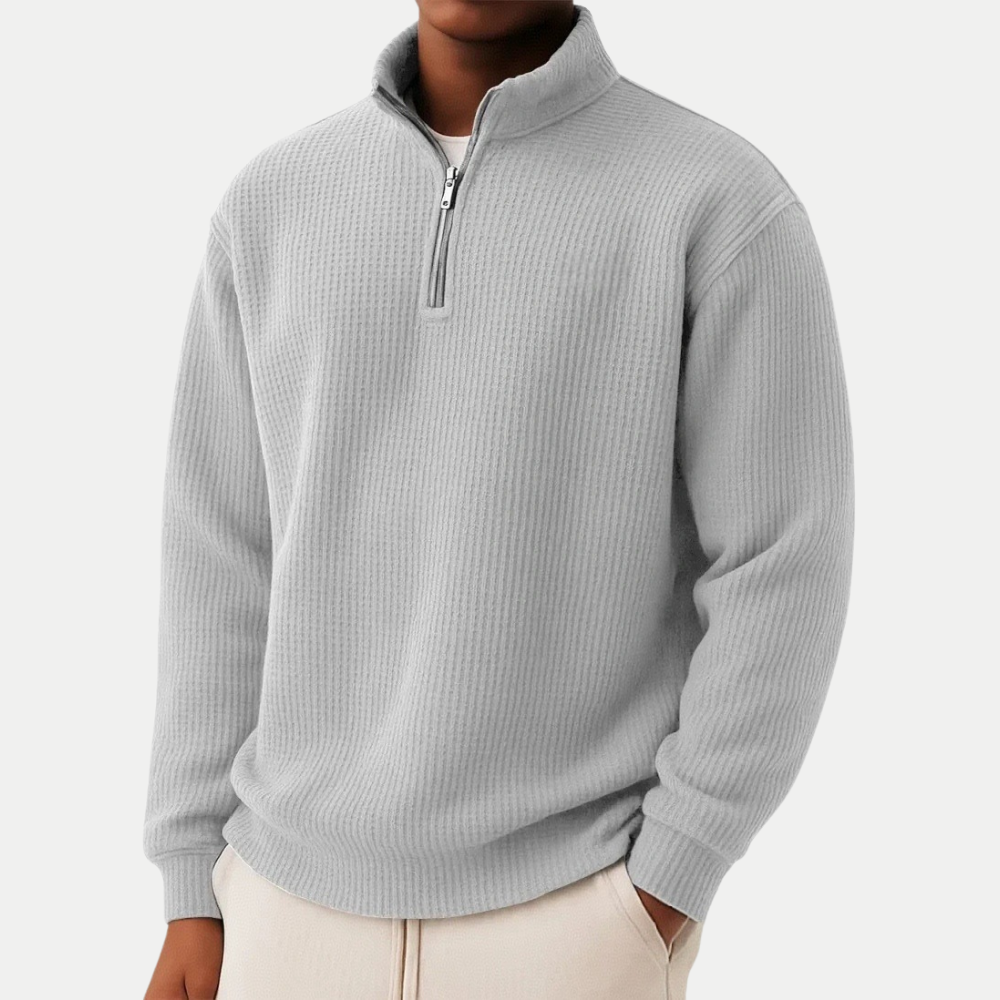 Shachar – Afslappet sweater med lynlås