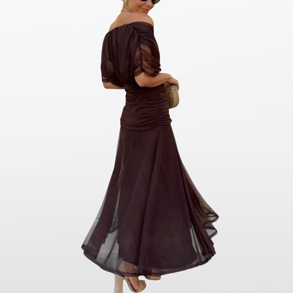 Robe Fleurie Épaules Dénudées Femme