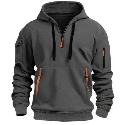 Sudadera hombre con capucha térmica ajuste cómodo – estilo moderno diario