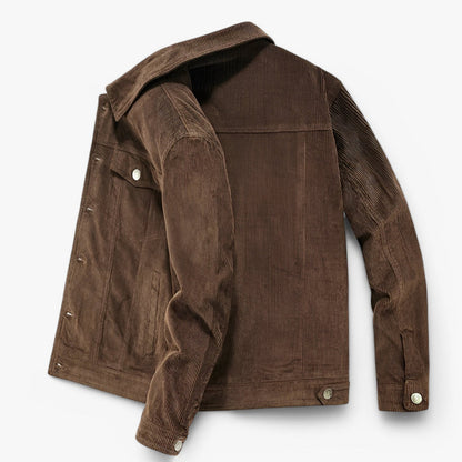 Veste classique en velours côtelé à boutons