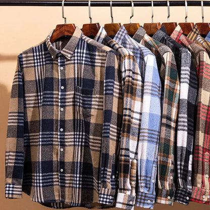 Velmoro | Knitterfreies Flanellhemd aus weicher Baumwolle