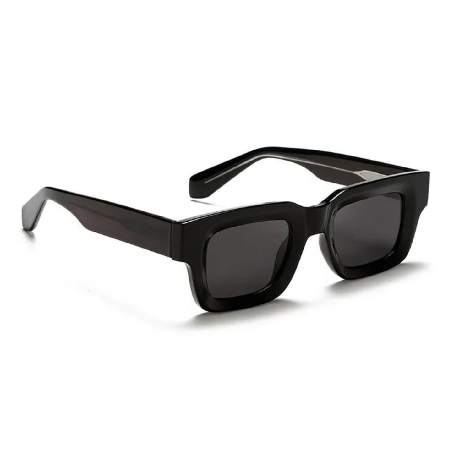Lunettes de soleil carrées monture épaisse protection UV400 verres TAC unisexe