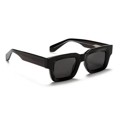 Lunettes de soleil carrées monture épaisse protection UV400 verres TAC unisexe