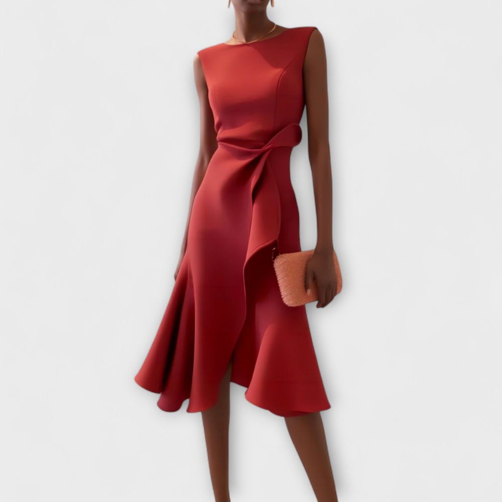 Zoé - Robe midi asymétrique