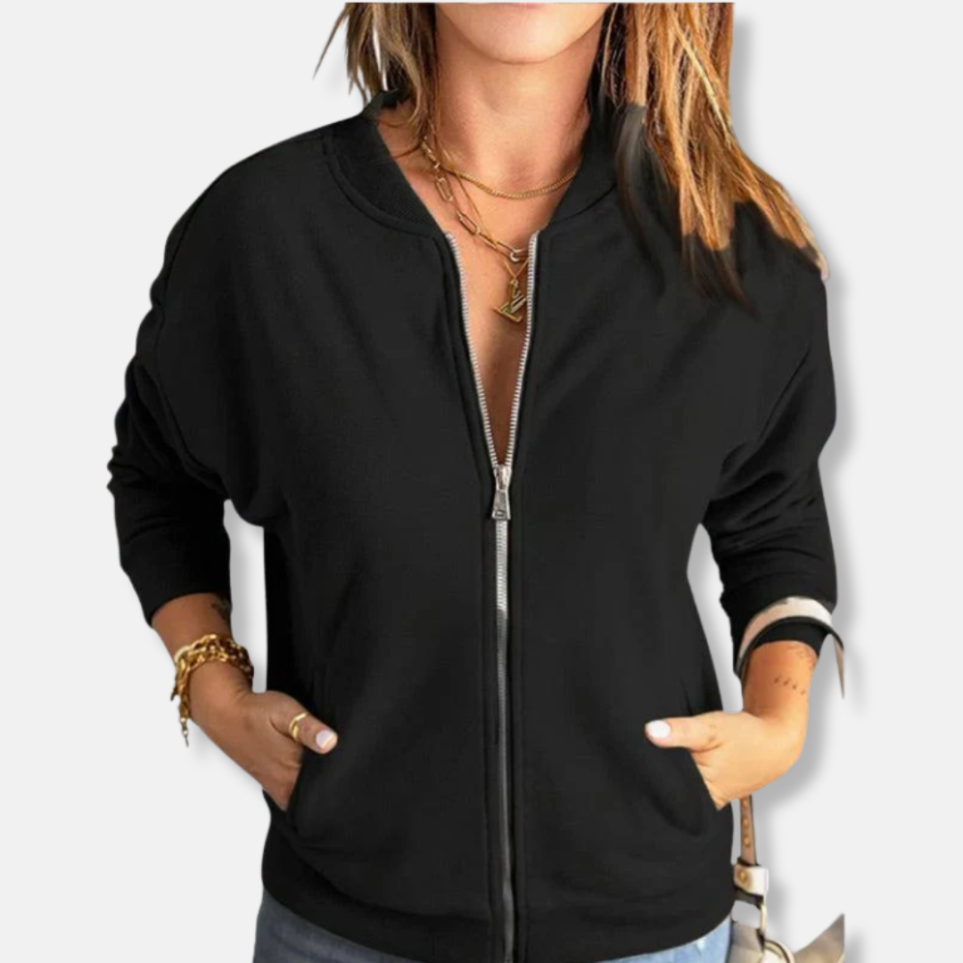 Alessandra – Women’s Lightweight Relaxed Fit Zip Jacket