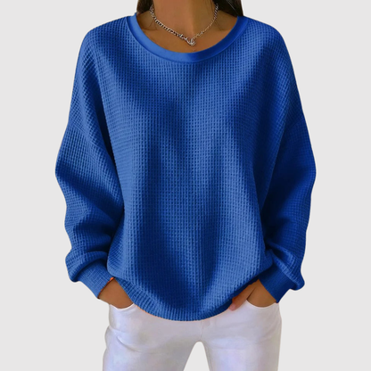 Amelia – Ležérní dámský oversize svetr s výstřihem do V