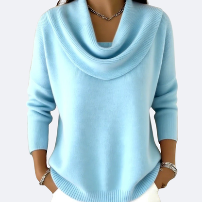 GIULIA - Suéter con Cuello Ruffle Acogedor