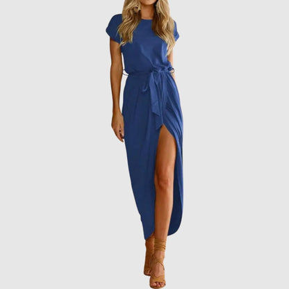 Zoé - Robe midi avec ceinture