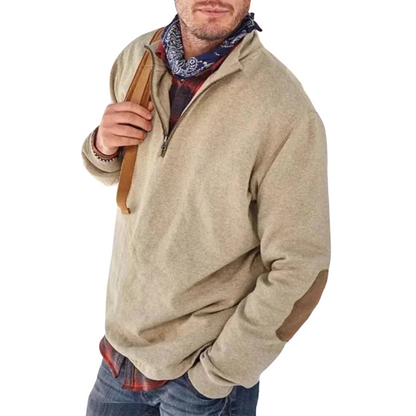 Men's Knit Quarter Zip Pullover Sweater