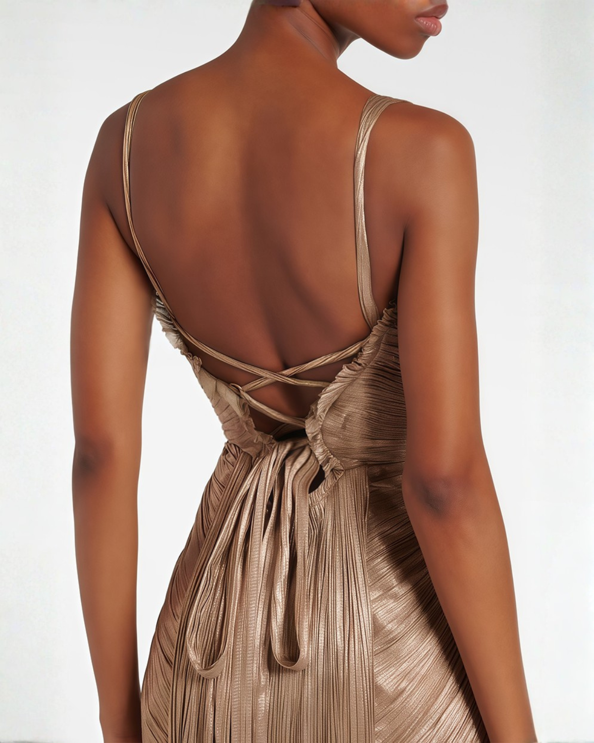 Plissiertes Maxikleid Cléophée