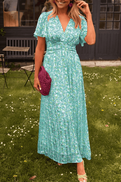 Clemency - V-Neck Feminine Maxi Summer Dress