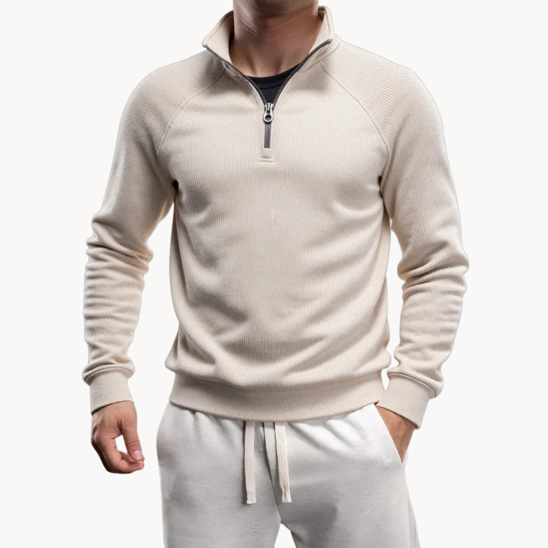 Matteo – Mens Cotton Blend Quarter Zip Jumper