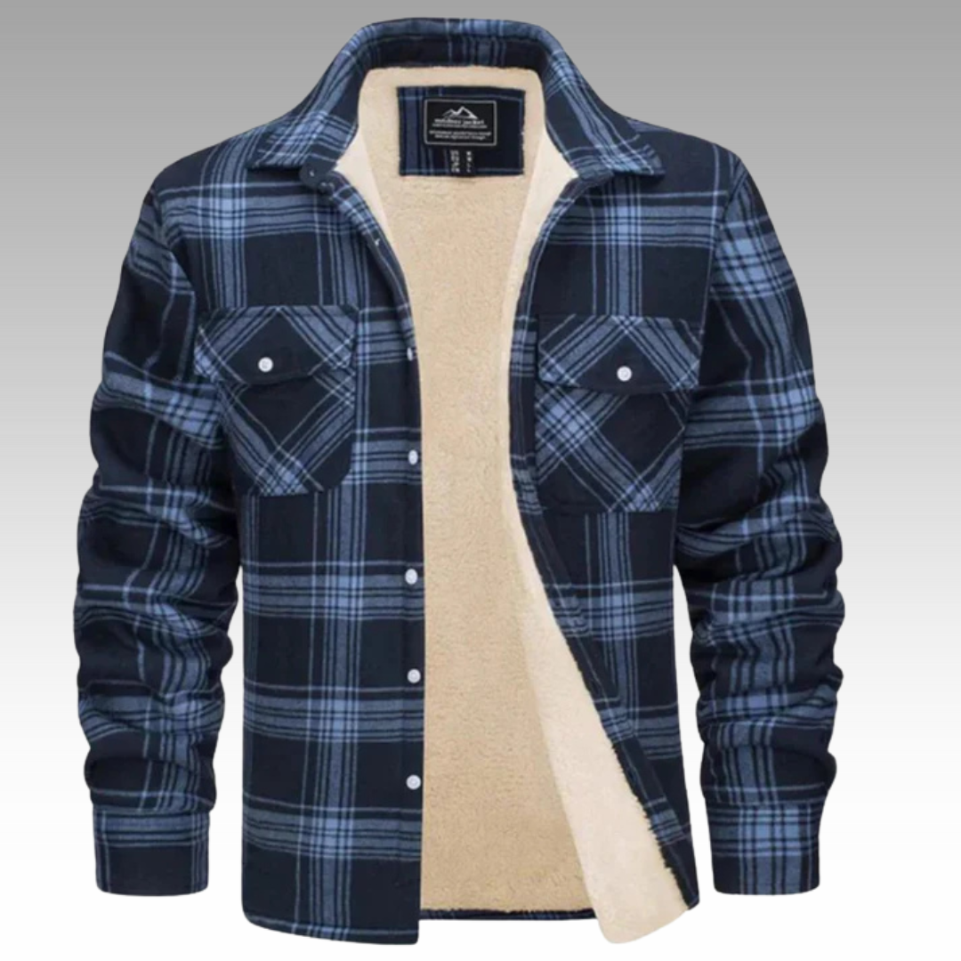Varm Flanneljakke til Mænd - Komfort & Råt Outdoor-design