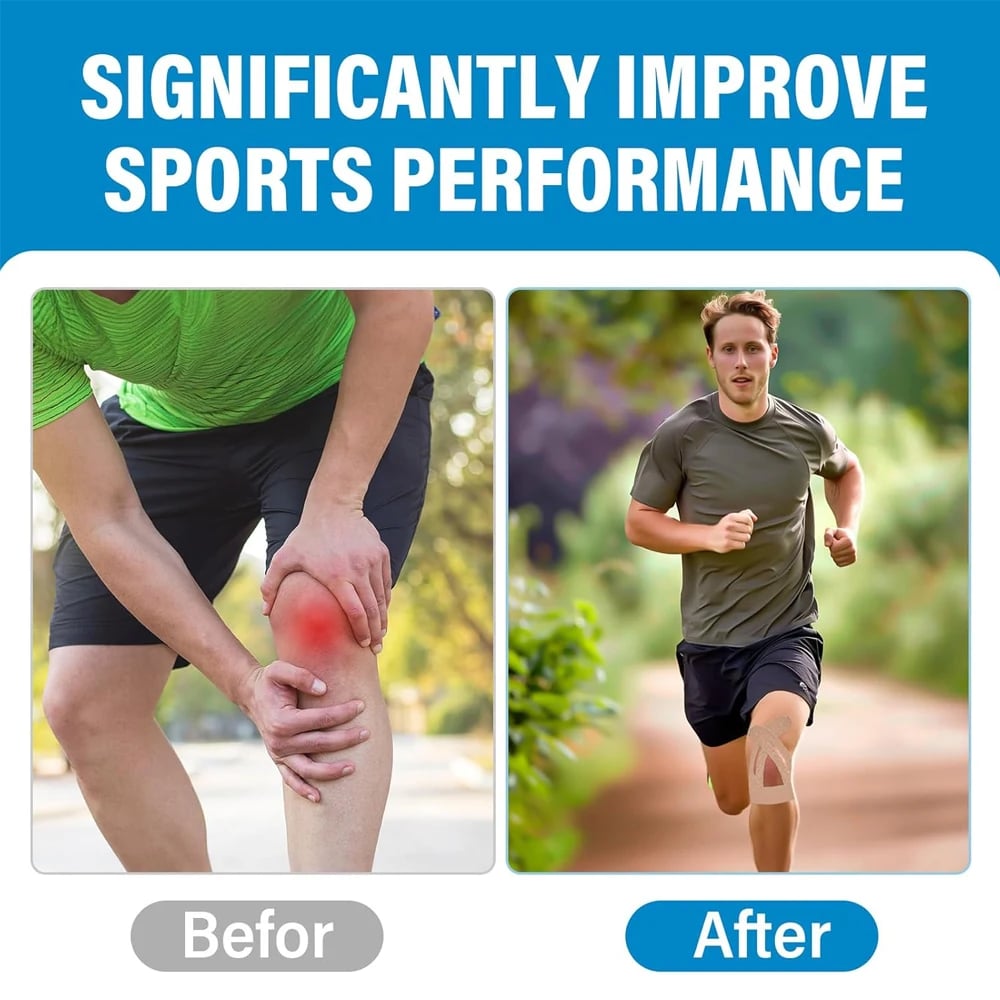 FlexiKnee – Precut Kinesiology Strips for Pain Free Motion