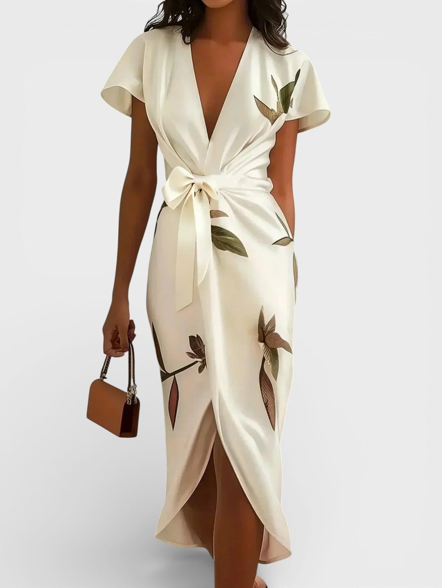 Elena™ | Vestido cruzado floral elegante