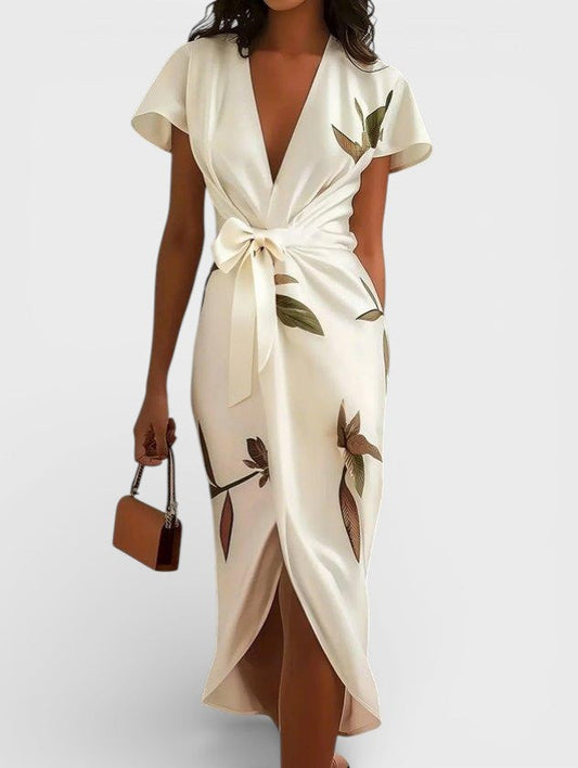Elena™ | Vestido cruzado floral elegante