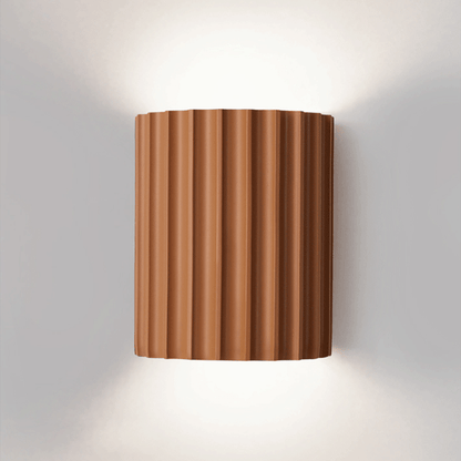 Modern Half-Round Resin Wall Lamp for Living Room | Up & Down Lighting | G9 Dual Light Fixture | Contemporary Indoor Wall Sconce