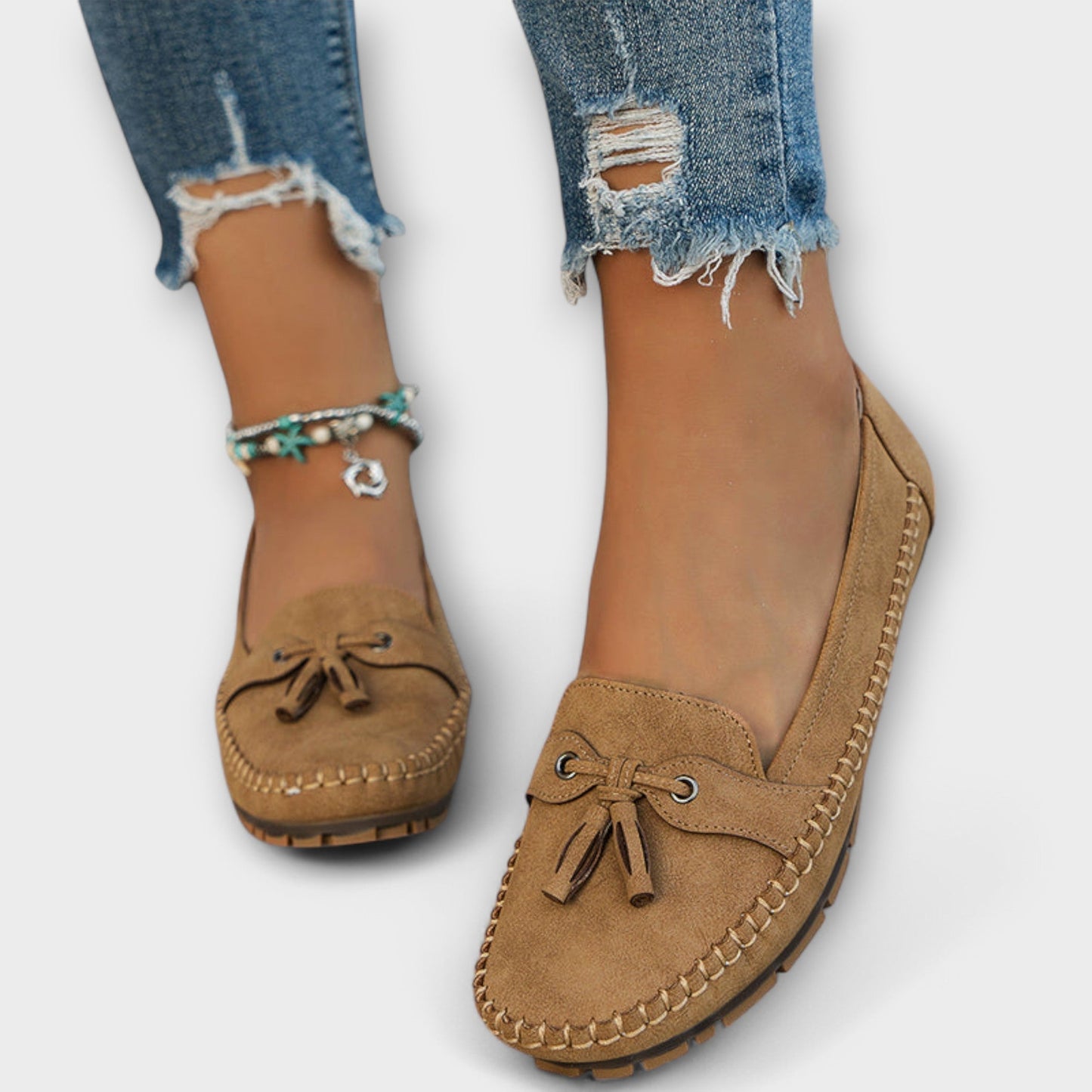 Harper | Women's Tassel Detail Suede-Style Loafers
