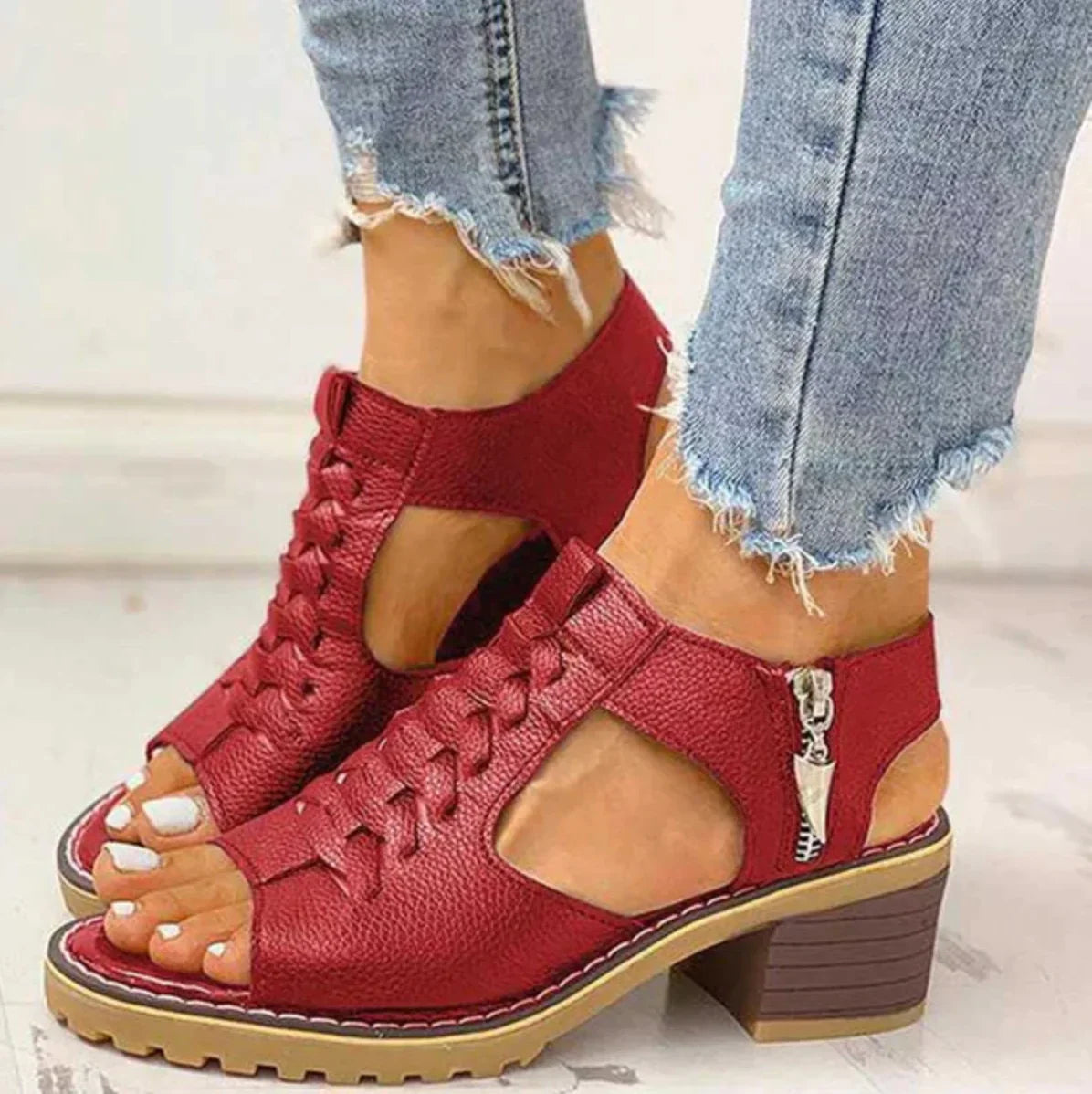 Benita - Orthopedic Sandal With Side Zipper