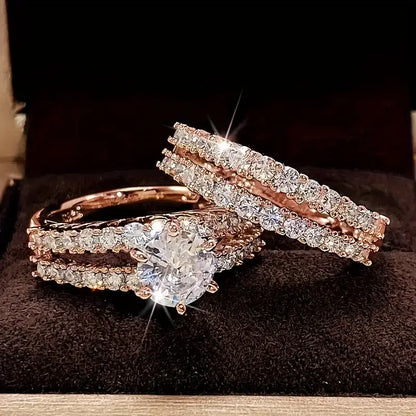 Divifa Eternal Radiance Jewelry Set in Gold-Plated stainless steel
