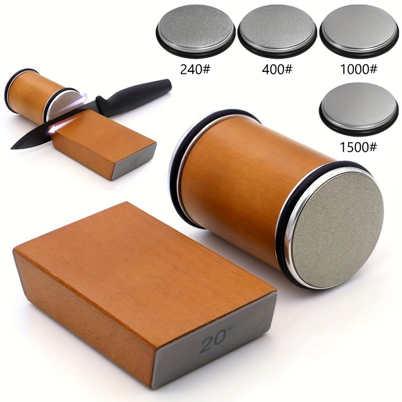 Schleifstein-Set EdgeCraft DuoSharp | Diamantsteen met Magnetische Bevestiging | 15° & 20° Slijp Hoek | Hout & Metaal
