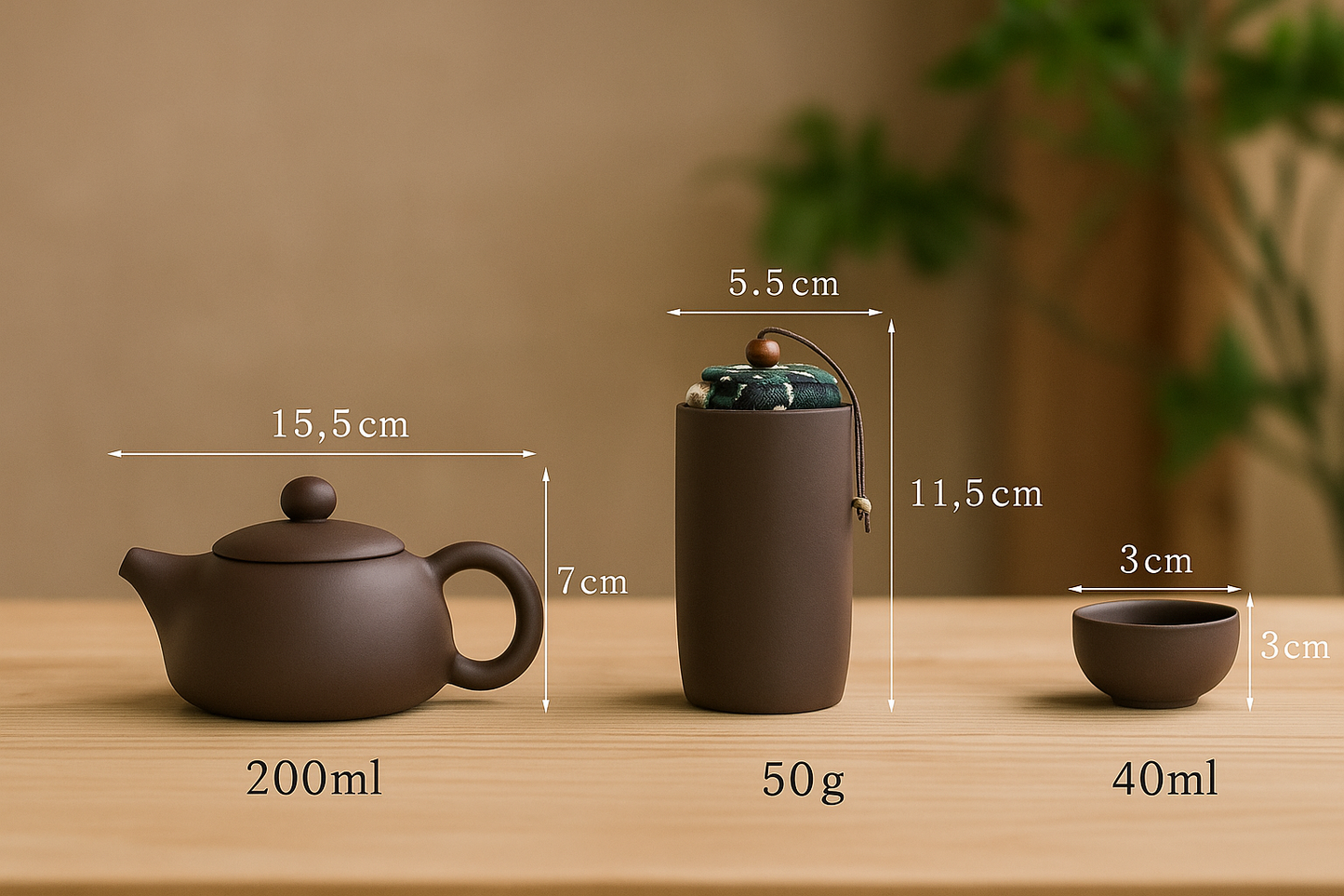 Theeset van Klei || Draagbaar en Compact