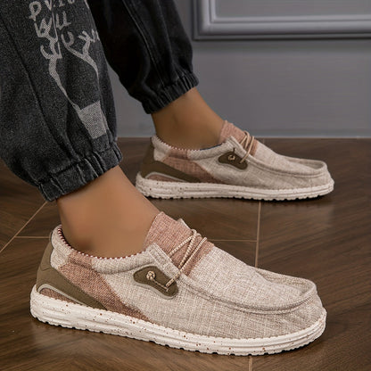 Loafix | Canvas Canvas Slip-On Loafers voor heren - Ademend, Slipvrij, Lichtgewicht
