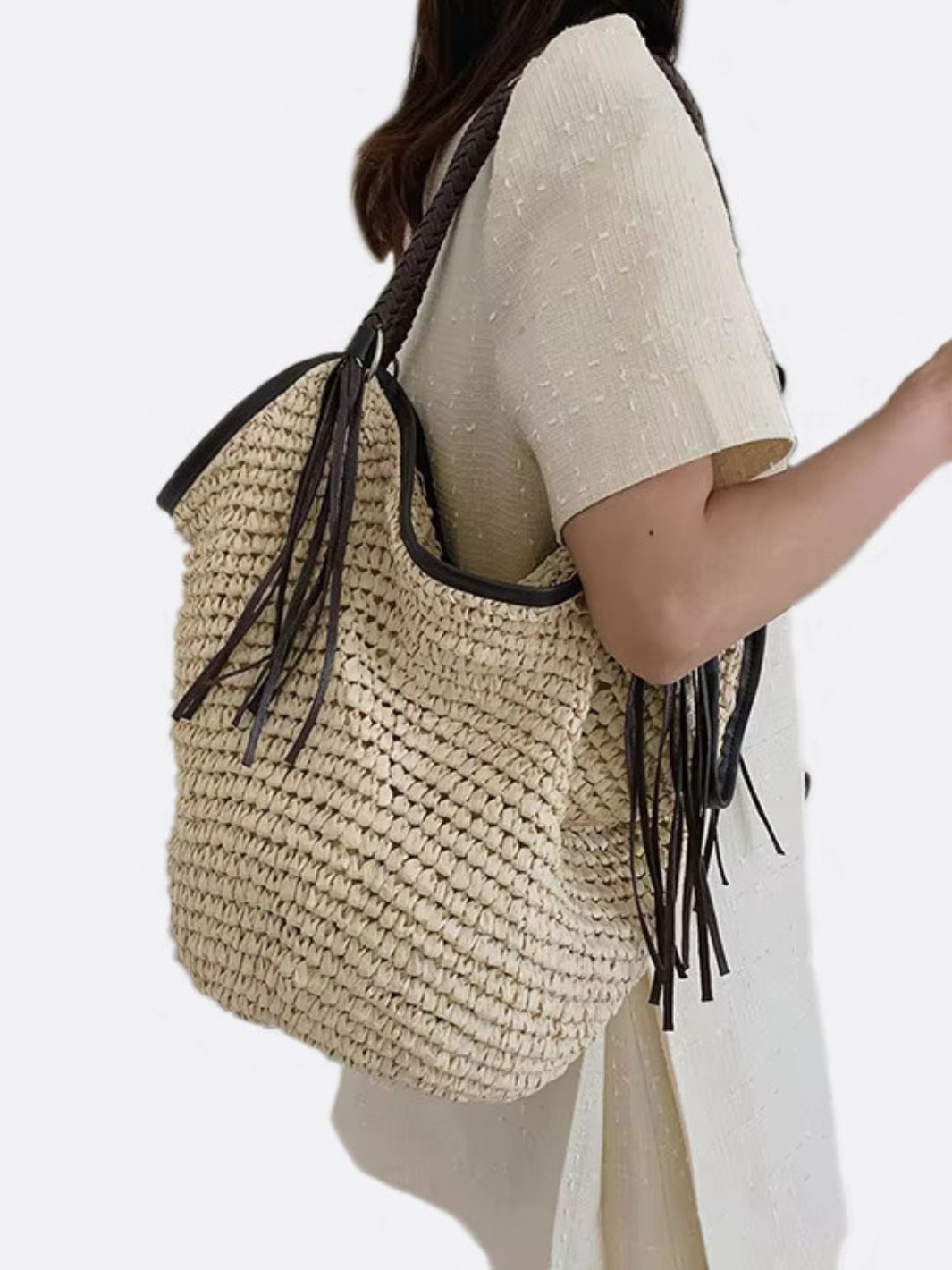 Soft Straw Woven Tote Bag for Women