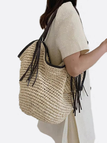 Soft Straw Woven Tote Bag for Women