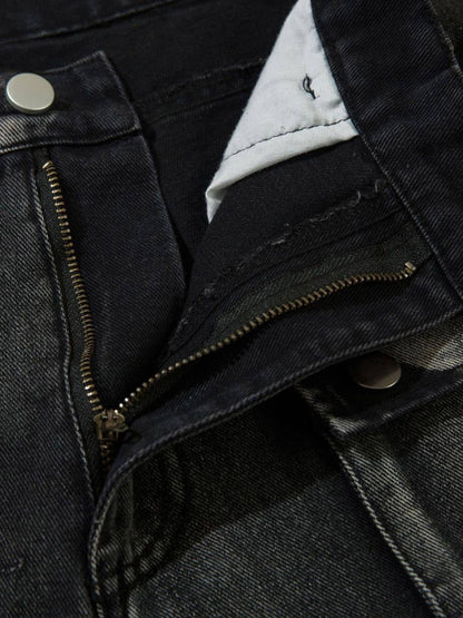 Embroidered Hip-Hop Street Style Jeans
