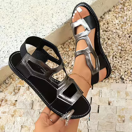 Marlae | Sommerschuhe mit kontrastierenden Riemen