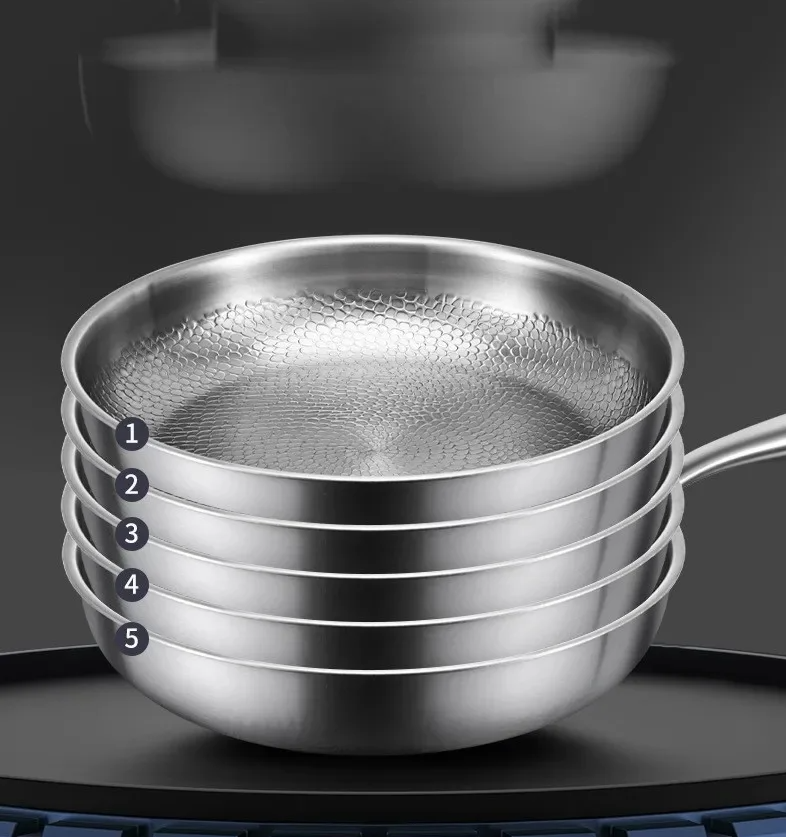 TitanPro – Pure Titanium Frying Pan with Hammered Fish-Scale Pattern