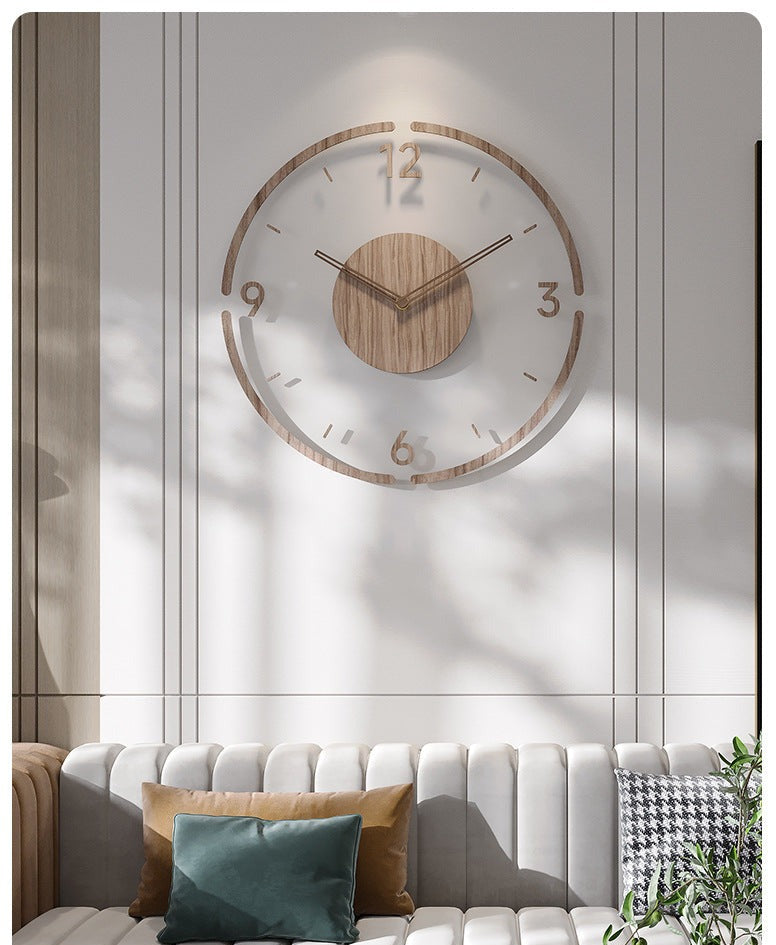 NordWood | Designer houten wandklok | Scandinavisch design & natuurlijke elegantie voor moderne ruimtes