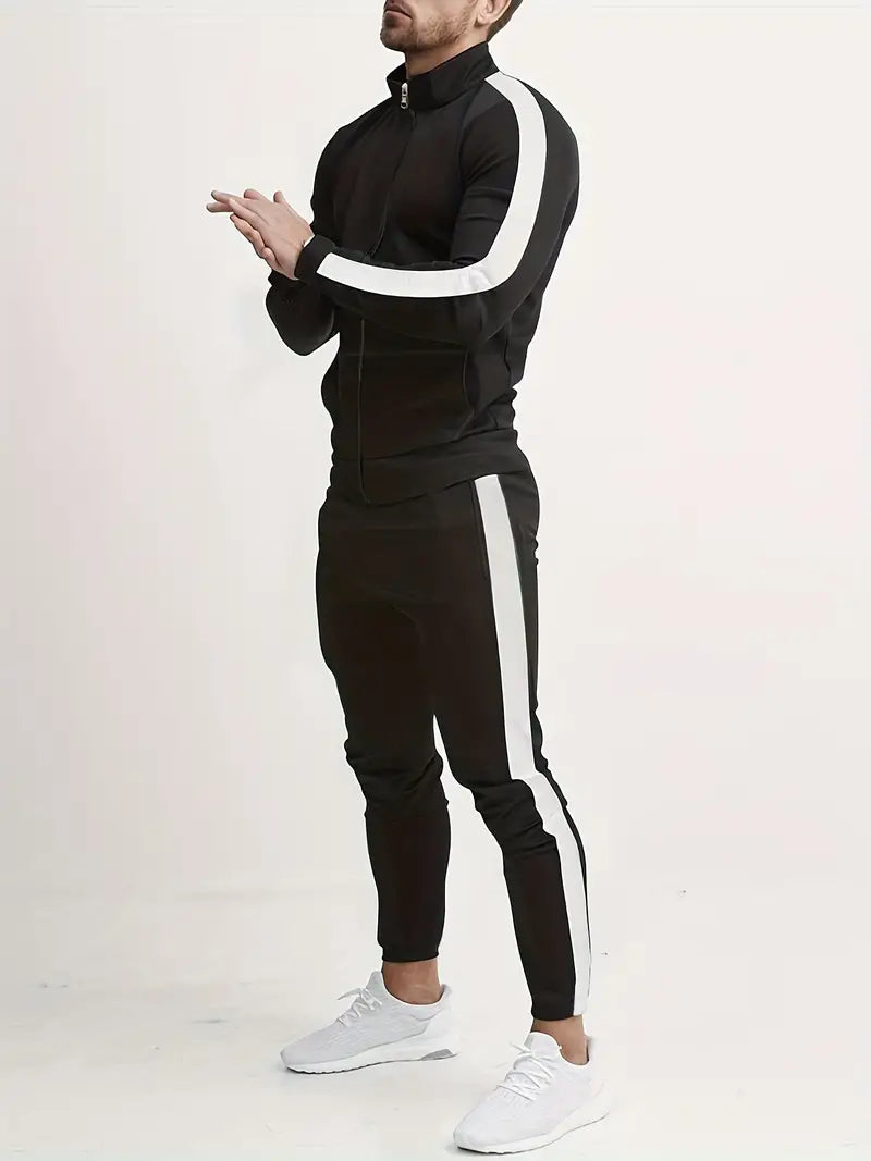 Men’s 2-Piece Tracksuit Set – Zip Hoodie & Joggers | Stylish, Comfortable & Versatile