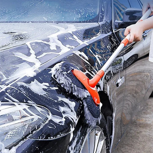 Inklapbare dubbele autowasborstel