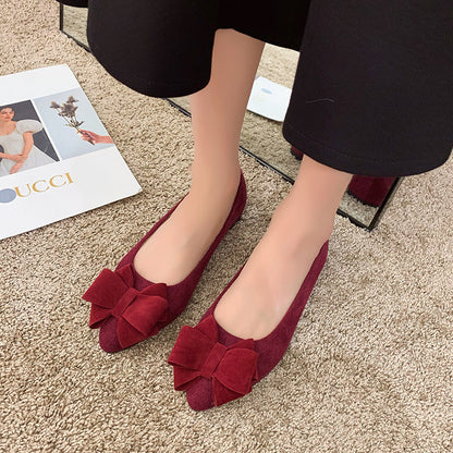 Women’s Fashionable Bow Heels with Elegant Thick Heel