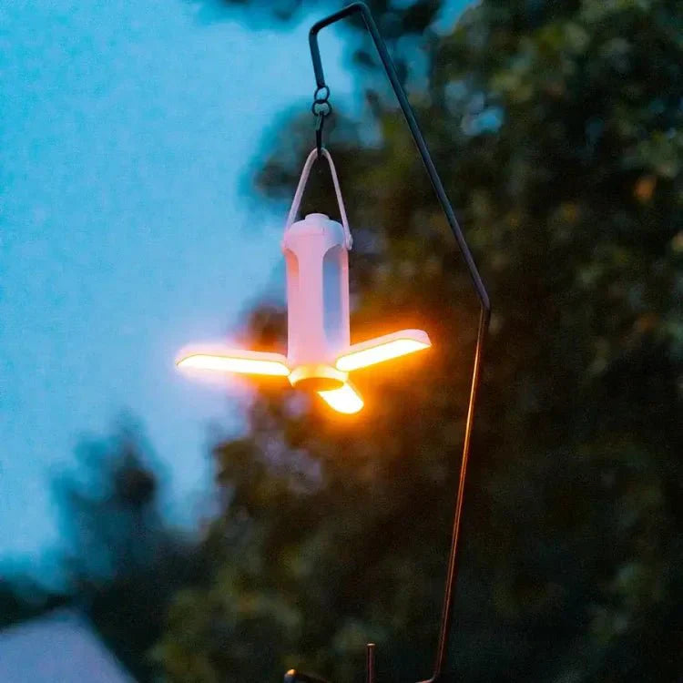 Portable Camping Lantern Foldable LED Light for Outdoor Use | 3 Color Stepless Dimming | 10000mAh Long Battery Life | Hanging Tent & Emergency Light