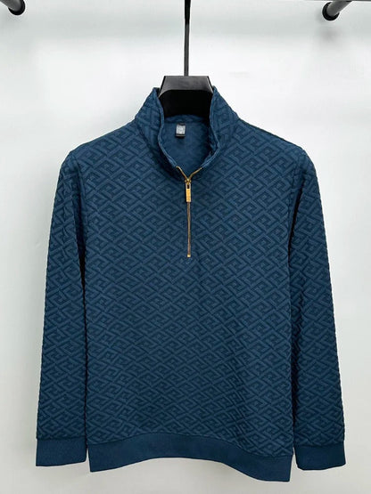 GeoJacquard® Pullover Style Full-Sleeve Shirt by JesseVance Milan