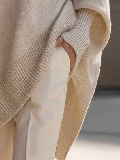 Gemütlicher übergroßer Strickpullover