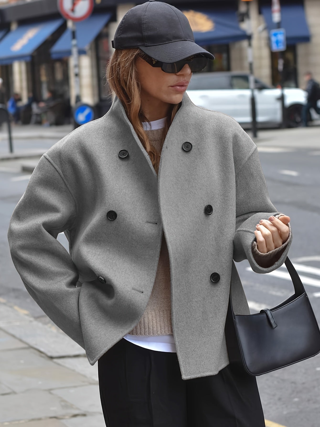 Deanne - Elégant Cappotto Doppiopetto Beige