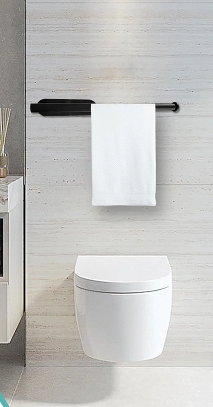 Stick & Grip No-Drill Adhesive Paper Towel & Toilet Roll Holder – Space-Saving Wall Organizer for Kitchen & Bathroom