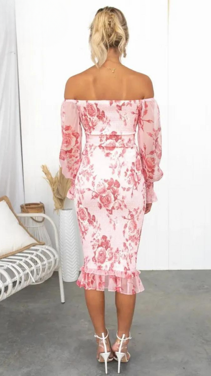 Damen Luxuriöses Midikleid