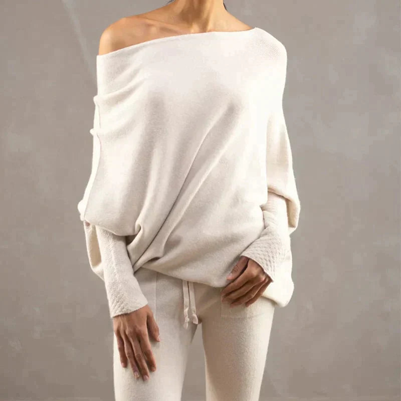 Salomé Jacques™ Asymmetrical striped sweater